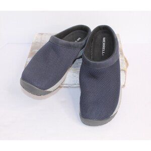 Merrell Encore Slide On Mules Women's 9.5 Blue Gray Knit Woven J001420
